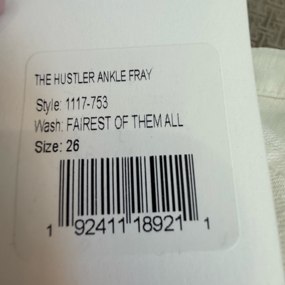 MOTHER The Hustler Ankle Fray White Women's Jeans Size 26 NWT - Picture 4 of 6